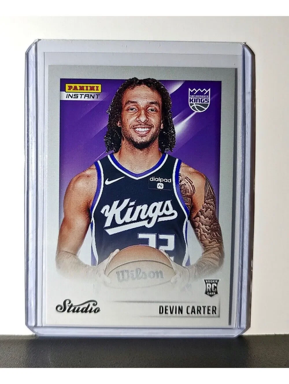 Devin Carter 2024-25 Panini NBA Studio #31 Rookie Card Sacramento Kings 1/275